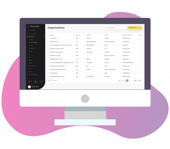 Animation of Intelastel's dashboard